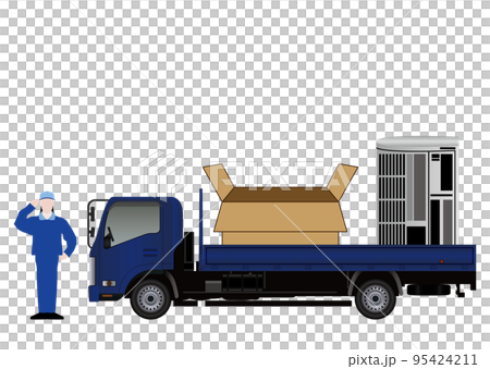 卡車、紙板和舊報紙 95424211