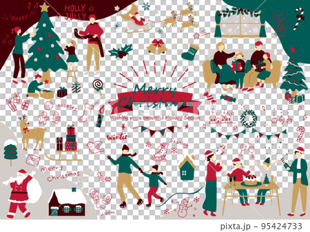 享受聖誕節的人們 95424733