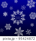 装飾的な雪の結晶の背景表紙デザイン 95424872