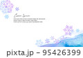 透明水彩タッチの装飾的な雪の結晶背景イメージ 95426399