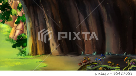 Fairy tale cave illustration 95427055