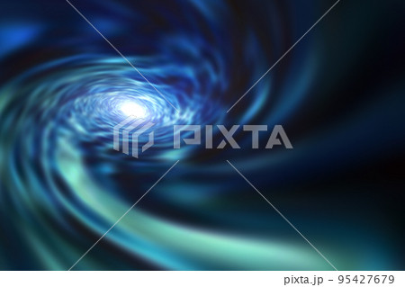 宇宙空間のワープをイメージした背景素材(ワームホール ・ブラックホールのイメージ) 宇宙空間のワープをイメージした背景素材(ワームホール ・ブラックホールのイメージ) 95427679