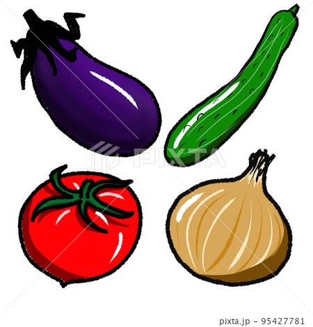 野菜(なす、きゅうり、とまと、たまねぎ) 95427781