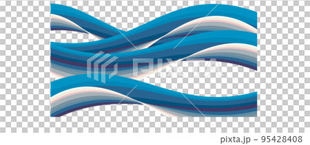 Background material Smooth and modern curve design vector like blue sea waves 95428408