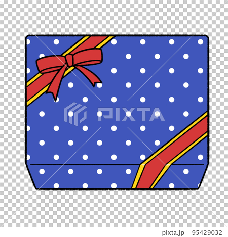 Dot pattern gift wrapped with ribbon Dot pattern gift wrapped with ribbon 95429032