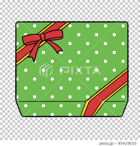 Dot pattern gift wrapped with ribbon Dot pattern gift wrapped with ribbon 95429033