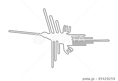 Geoglyph of the hummingbird from Nazca Geoglyph of the hummingbird from Nazca 95429259