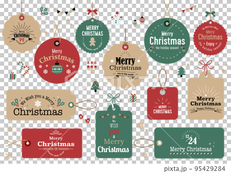 クリスマスのタグセット 95429284