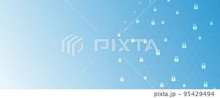 Cybersecurity and information or network protection. Future technology web services for business and internet project 95429494