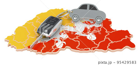 Sale or rent car in Bhutan concept, 3D rendering 95429583