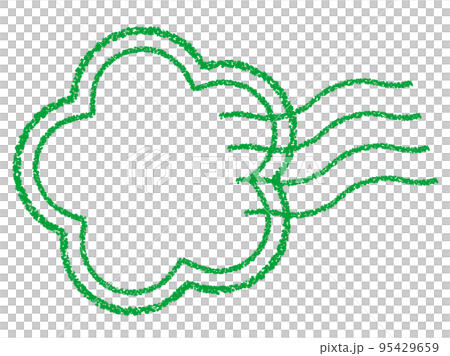 Crayon material flower postmark/stamp decoration 95429659