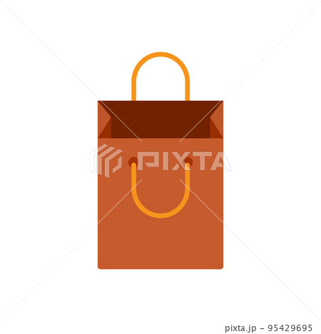 Flat colored shopping bag icon for your design 95429695
