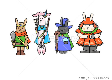 RPG風うさぎイラスト 95430225