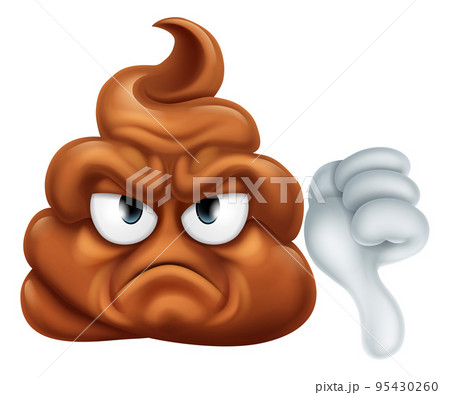 Angry Mad Dislike Hating Poop Poo Emoticon Emoji 95430260
