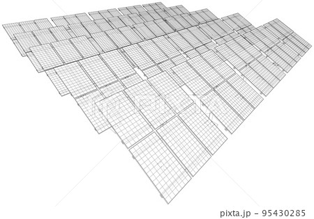 Solar Panel Field. Vector Solar Panel Field. Vector 95430285