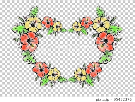 芙蓉心形相框 95432376