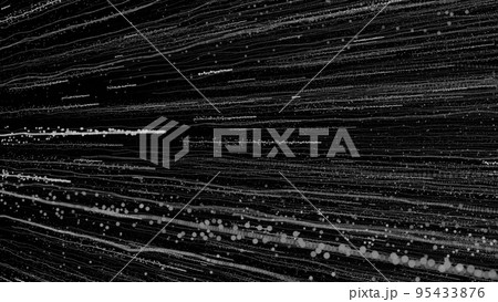 3D rendering of bright particles fill the space with jets of energy and light 95433876