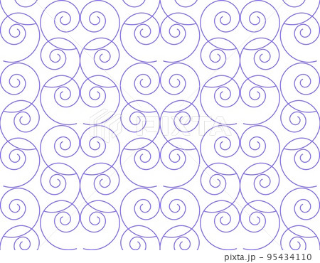 Seamless vector pattern made of symmetrical spirals Seamless vector pattern made of symmetrical spirals 95434110