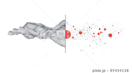 Modern science or technology abstract background. Cyberspace surface illustration. Vector. 95434138