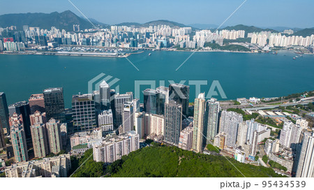 Quarry bay and East Kowloon , Hong Kong 1 April 2022 95434539