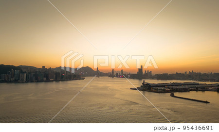 Kai Tak Cruise Terminal with Kwun tong Tsai Wan 23 Jan 2022 95436691