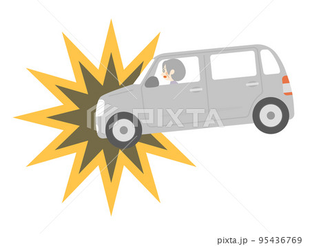 高齢者が運転する車　事故 95436769
