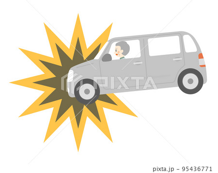 高齢者が運転する車　事故 95436771