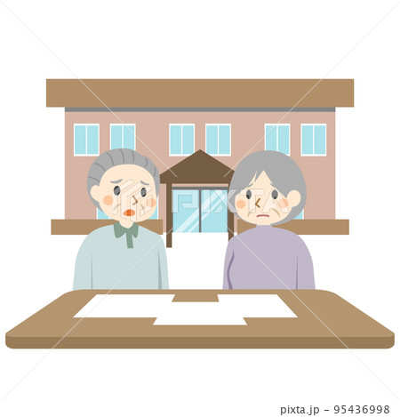 高齢夫婦が介護施設について考える 95436998