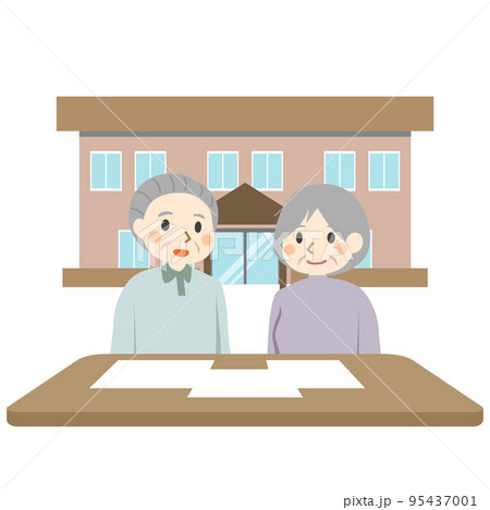 高齢夫婦が介護施設について考える 高齢夫婦が介護施設について考える 95437001