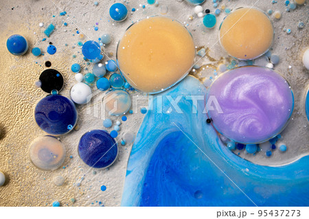 Colorful Bright Bubbles Oil Beautiful Paint Universe Color Moving Multicolored. Space Universe, Quantum Physics. Fantastic Hypnotic Surface. Colorful Bright Bubbles Oil Beautiful Paint Universe Color Moving Multicolored. Space Universe, Quantum Physics. Fantastic Hypnotic Surface. 95437273