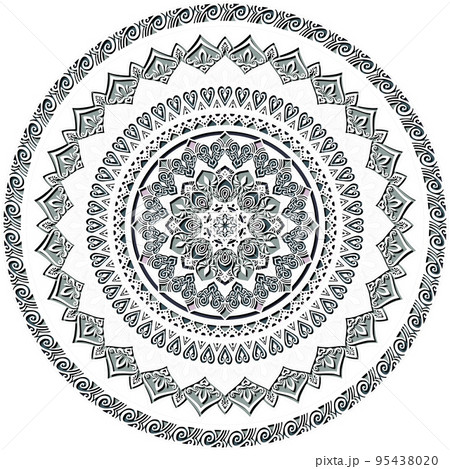 マンダラアート(切り絵風、へこみ、立体的) 95438020