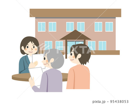 親子が介護施設について相談・見学 親子が介護施設について相談・見学 95438053