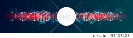 Abstract futuristic background for design works.Science template, wallpaper or banner with a DNA molecules. Abstract futuristic background for design works.Science template, wallpaper or banner with a DNA molecules. 95438128