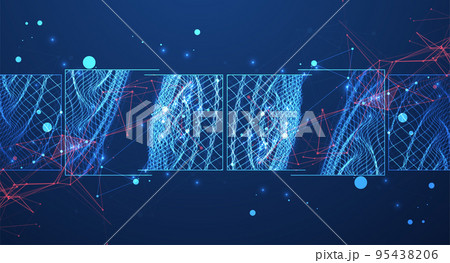 Abstract background. Water wave texture in the middle of the square. Abstract background. Water wave texture in the middle of the square. 95438206