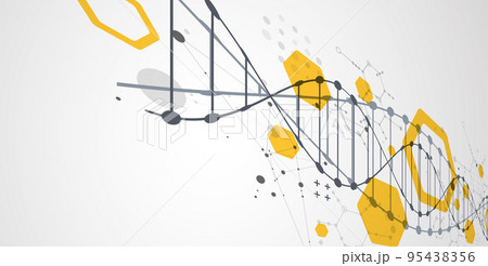 Abstract futuristic background for design works.Science template, wallpaper or banner with a DNA molecules. Abstract futuristic background for design works.Science template, wallpaper or banner with a DNA molecules. 95438356