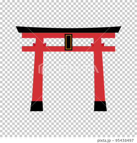 Illustration of a simple torii gate Illustration of a simple torii gate 95438497