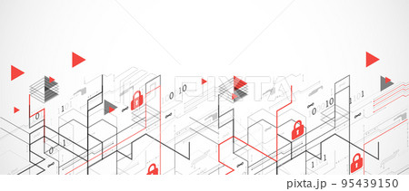 Protection mechanism, system privacy. Vector illustration Protection mechanism, system privacy. Vector illustration 95439150