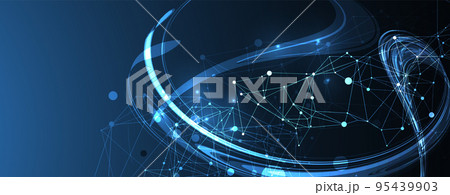 Abstract swirling. Futuristic geometric composition. Background for design works. 95439903
