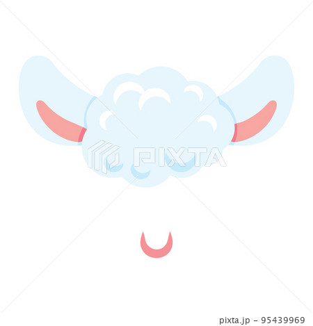 Sheep lamb ear color on a white background. Vector illustration 95439969