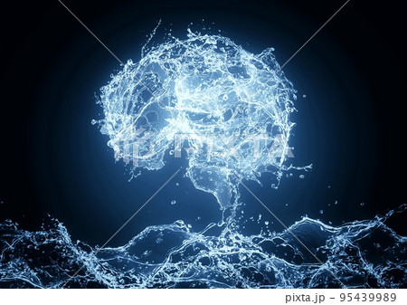 抽象的な水のしぶきの背景 95439989