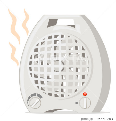 Electric fan heaters on a white background. Heating 95441703