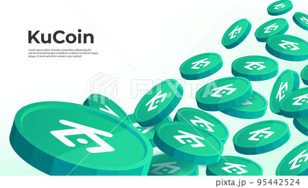 KuCoin Token (KCS) cryptocurrency concept banner background. KuCoin Token (KCS) cryptocurrency concept banner background. 95442524