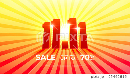 11.11 Online sale banner template design for social media and website. 11.11 Online sale banner template design for social media and website. 95442616