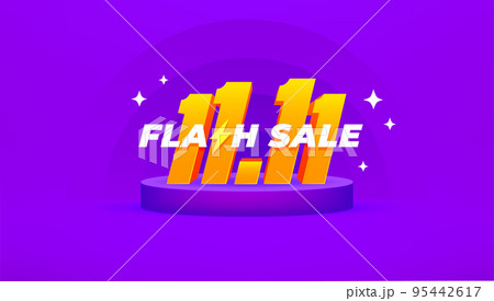 11.11 Shopping day Poster or banner. 11.11 Flash sale banner template. 11.11 Shopping day Poster or banner. 11.11 Flash sale banner template. 95442617