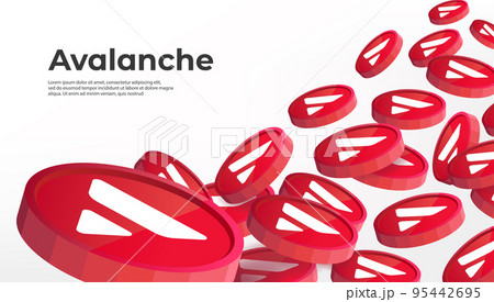 Avalanche (AVAX) cryptocurrency concept banner background. 95442695