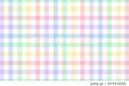 チェック柄_カラフル チェック柄_カラフル 95443606