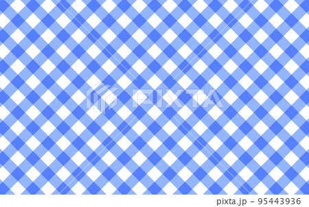 青色の斜めのチェック柄 95443936