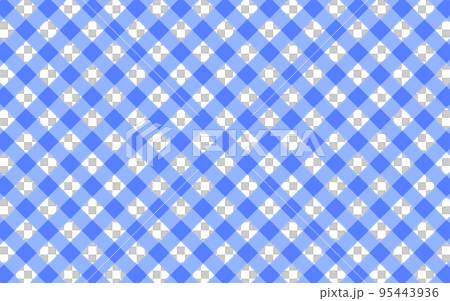 青色の斜めのチェック柄 95443936