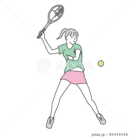 テニスをする女性 95444549