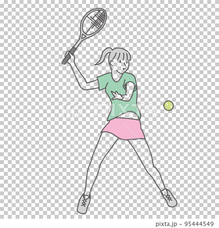 テニスをする女性 95444549